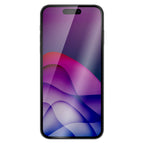 OptiGuard Eco Glass Plus - Apple iPhone 16 Pro Max Screen Protector - Clear with Black Frame, Front View with Screen Protector applied on the Display of the Phone