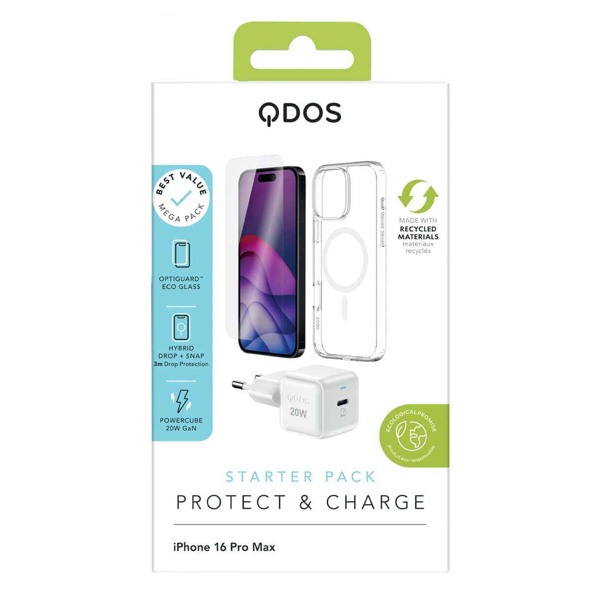 QDOS Strater Pack - iPhone 16 Pro Max - White