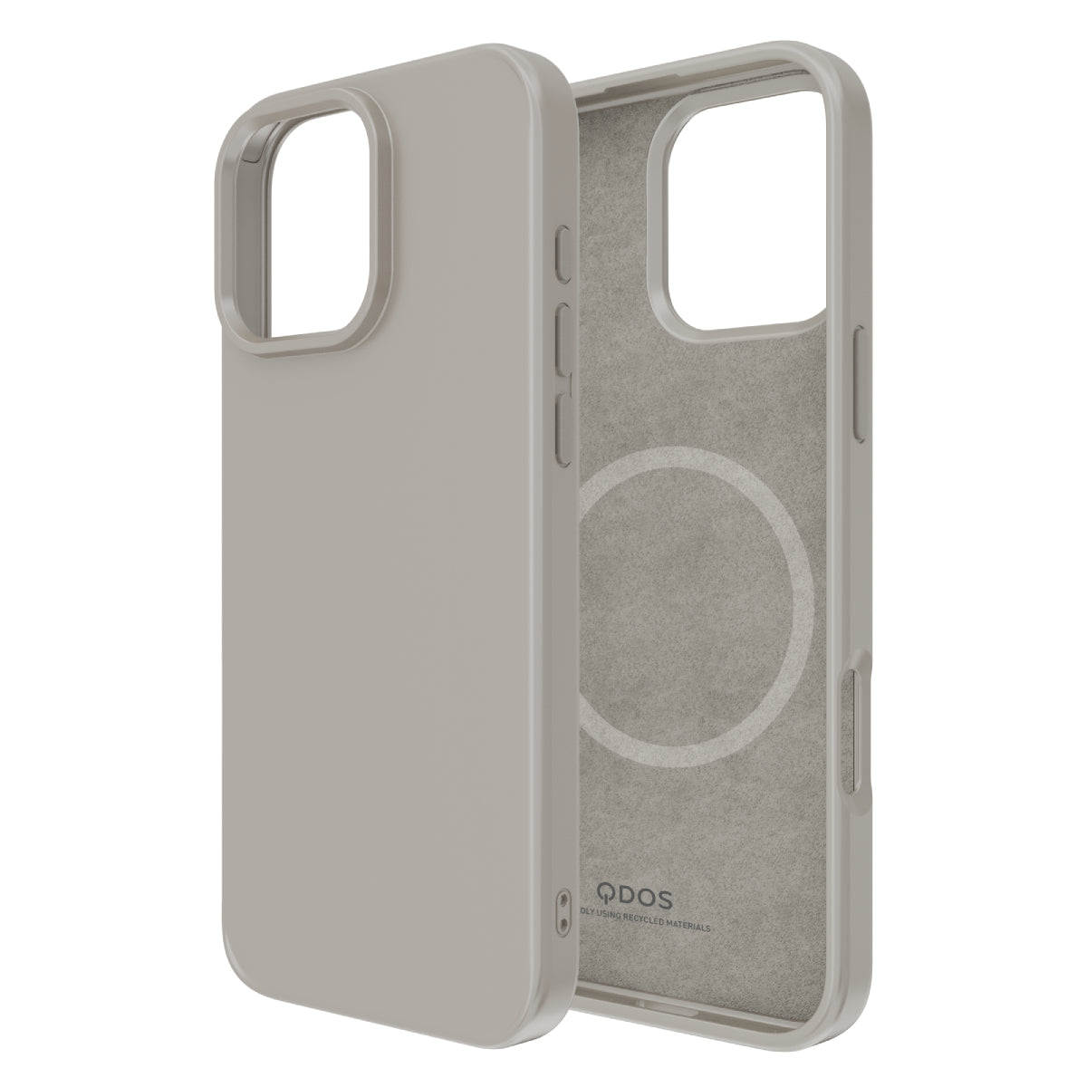 Touch Pure + Snap - Apple iPhone 16 Pro Max Case MagSafe Compatible - Natural Titanium, Side and Back View Without Phone