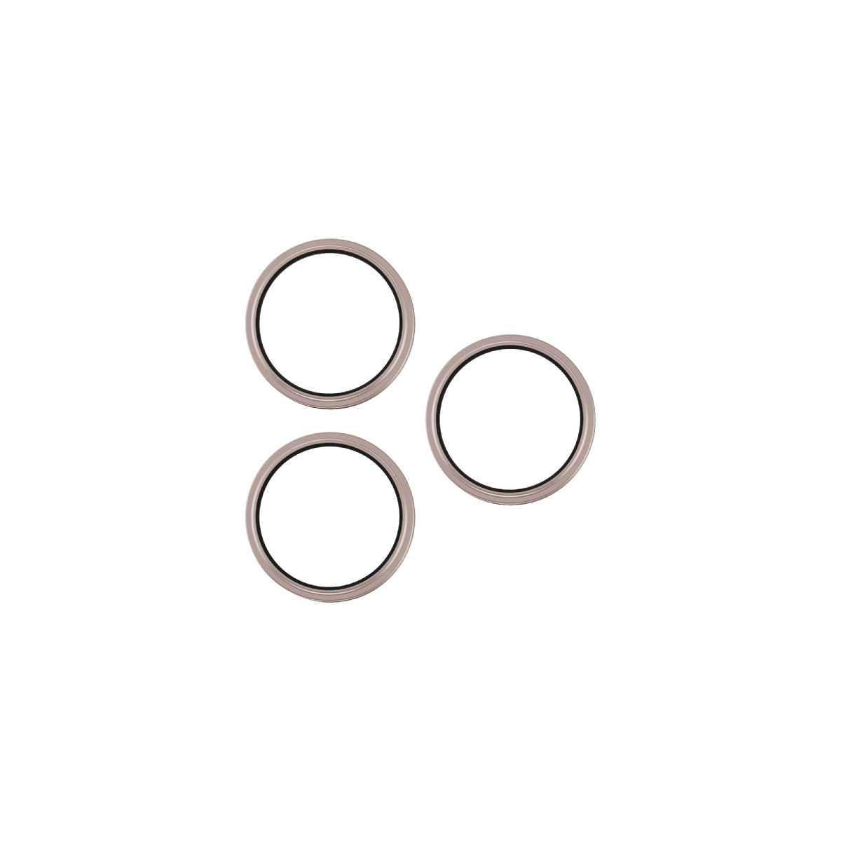 OptiRings - Apple iPhone 16 Pro, iPhone 16 Pro Max Camera Lens Protector - Beige Titanium, Front View of the Camera Lens Protector Itself