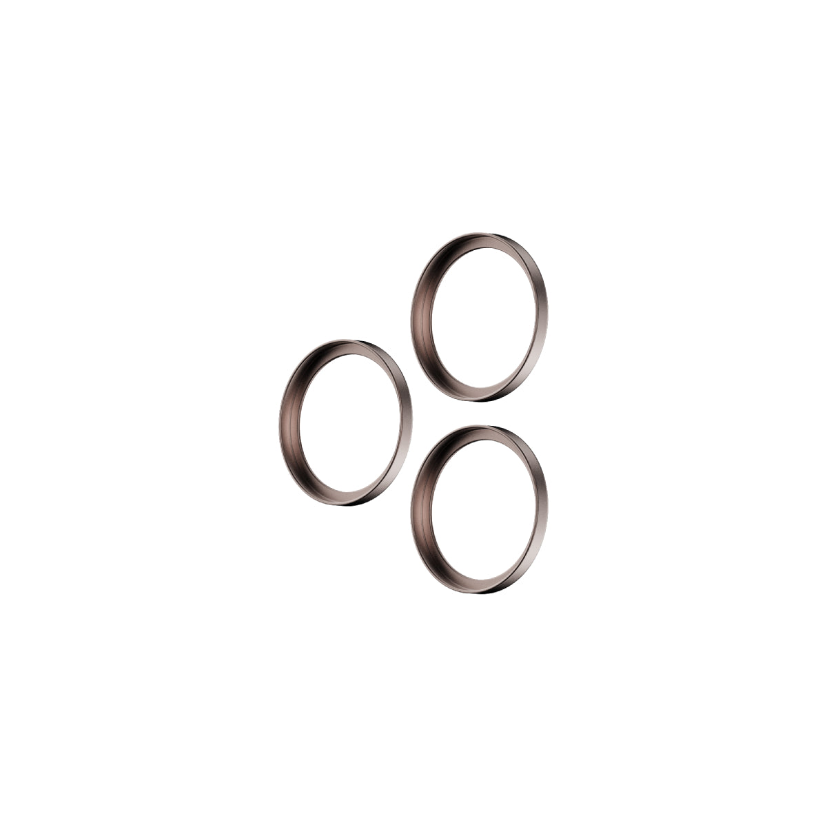 OptiRings - Apple iPhone 16 Pro, iPhone 16 Pro Max Camera Lens Protector - Beige Titanium, Right Angled View of the Camera Lens Protector Itself