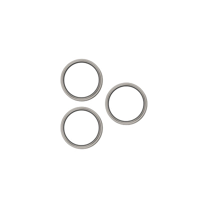 OptiRings - Apple iPhone 16 Pro, iPhone 16 Pro Max Camera Lens Protector - Natural Titanium, Front View of the Camera Lens Protector Itself