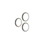 OptiRings - Apple iPhone 16 Pro, iPhone 16 Pro Max Camera Lens Protector - Natural Titanium, Right Angled View of the Camera Lens Protector Itself