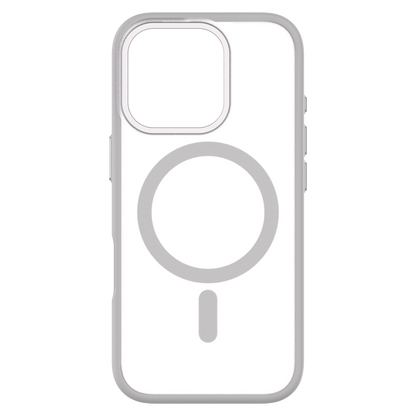 Hybrid Soft  + Snap - Apple iPhone 16 Pro Case MagSafe Compatible - Clear Natural Titanium, Rear View Frosted  Back Without Phone