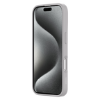 Hybrid Soft  + Snap - Apple iPhone 16 Pro Case MagSafe Compatible - Clear Natural Titanium, Angled Front View with Screen Display