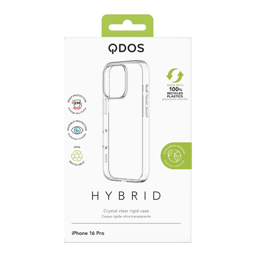 Hybrid - Apple iPhone 16 Pro Case - Clear, showcasing product packaging in white