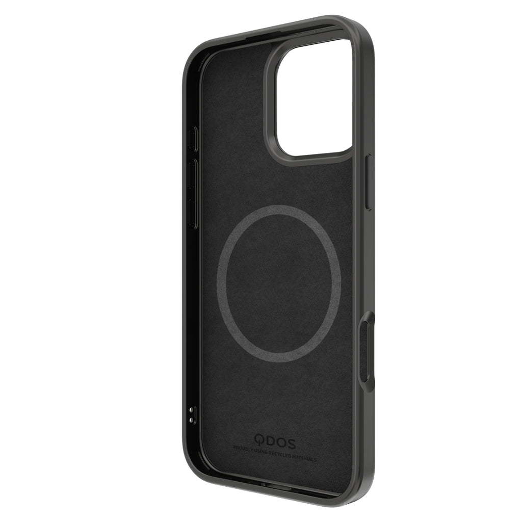 Touch Pure + Snap - Apple iPhone 16 Pro Case MagSafe Compatible - Black Titanium, Angled Front View without phone