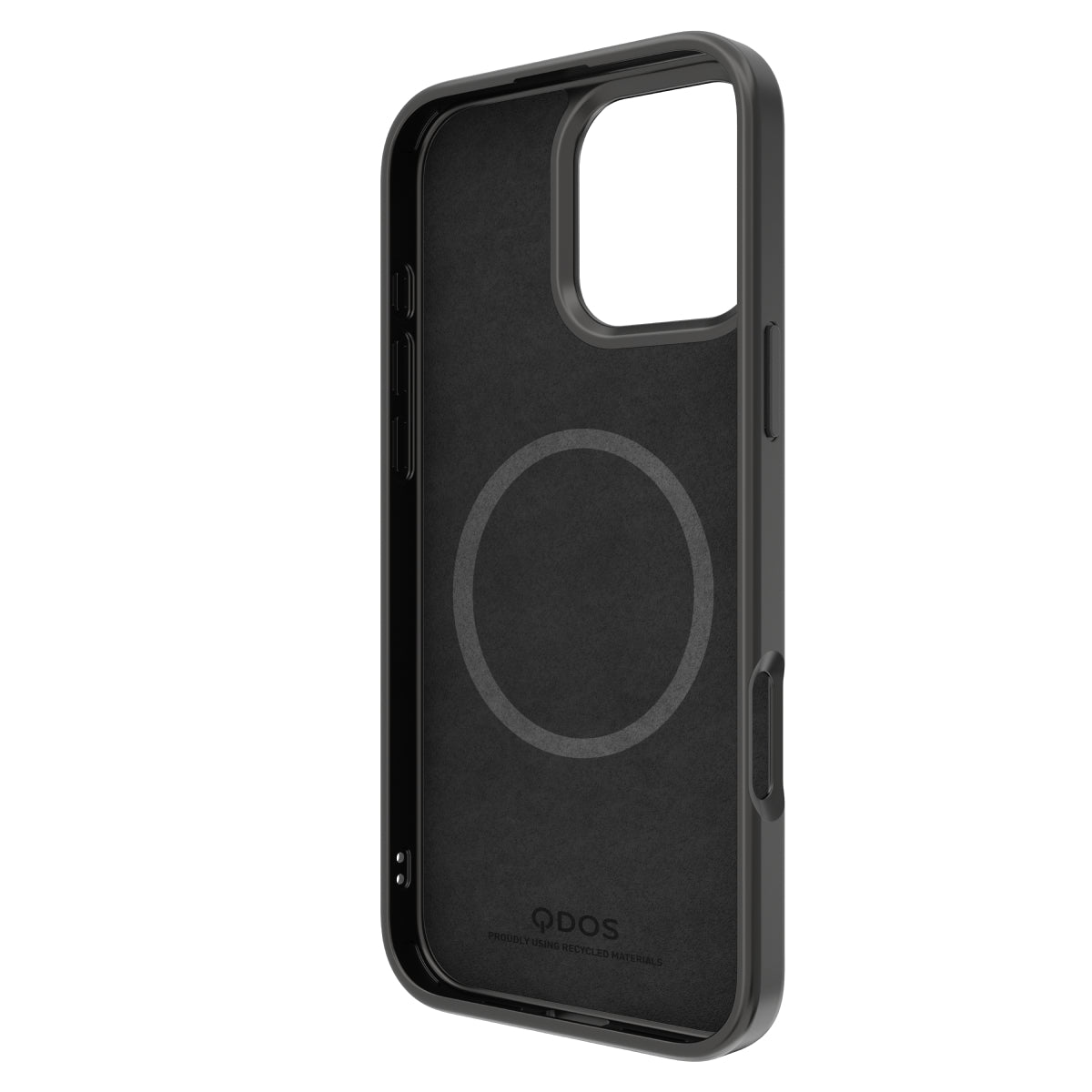 Touch Pure + Snap - Apple iPhone 16 Pro Case MagSafe Compatible - Black Titanium, Angled Front View without phone