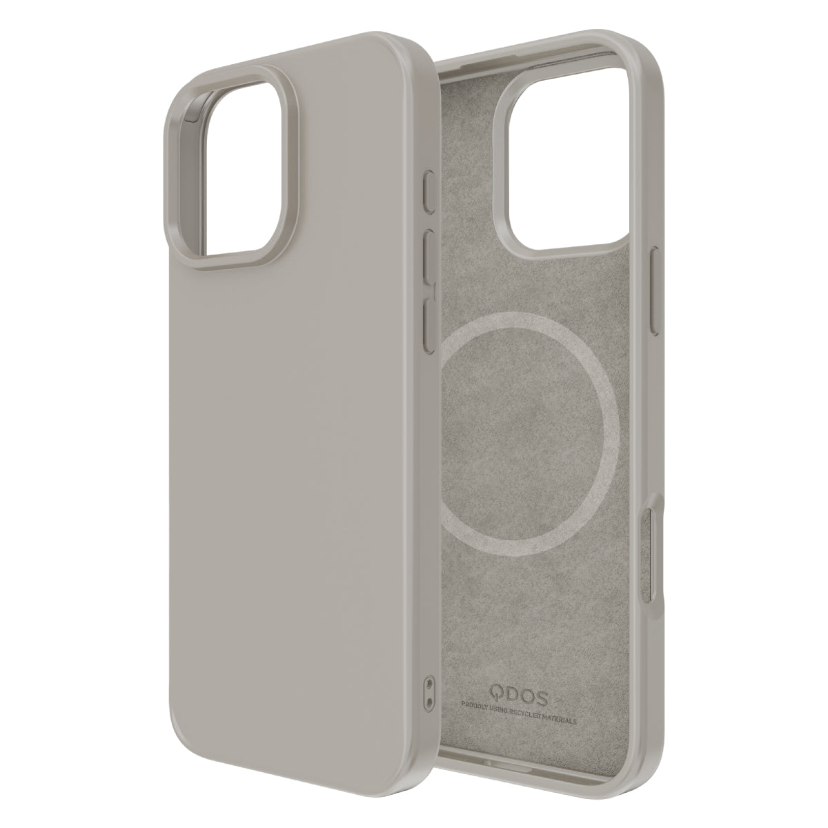 Touch Pure + Snap - Apple iPhone 16 Pro Case MagSafe Compatible - Natural Titanium, Side and Back View Without Phone