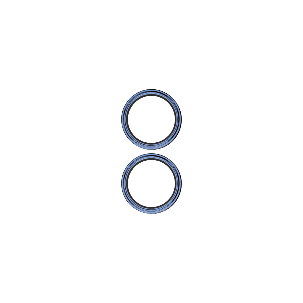 OptiRings - Apple iPhone 16, iPhone 16 Plus Camera Lens Protector - Blue, Front View of the Camera Lens Protector Itself