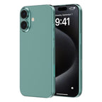 OptiRings - Apple iPhone 16, iPhone 16 Plus Camera Lens Protector - Green, Side and Back View of the Phone with Camera Lens Protector applied
