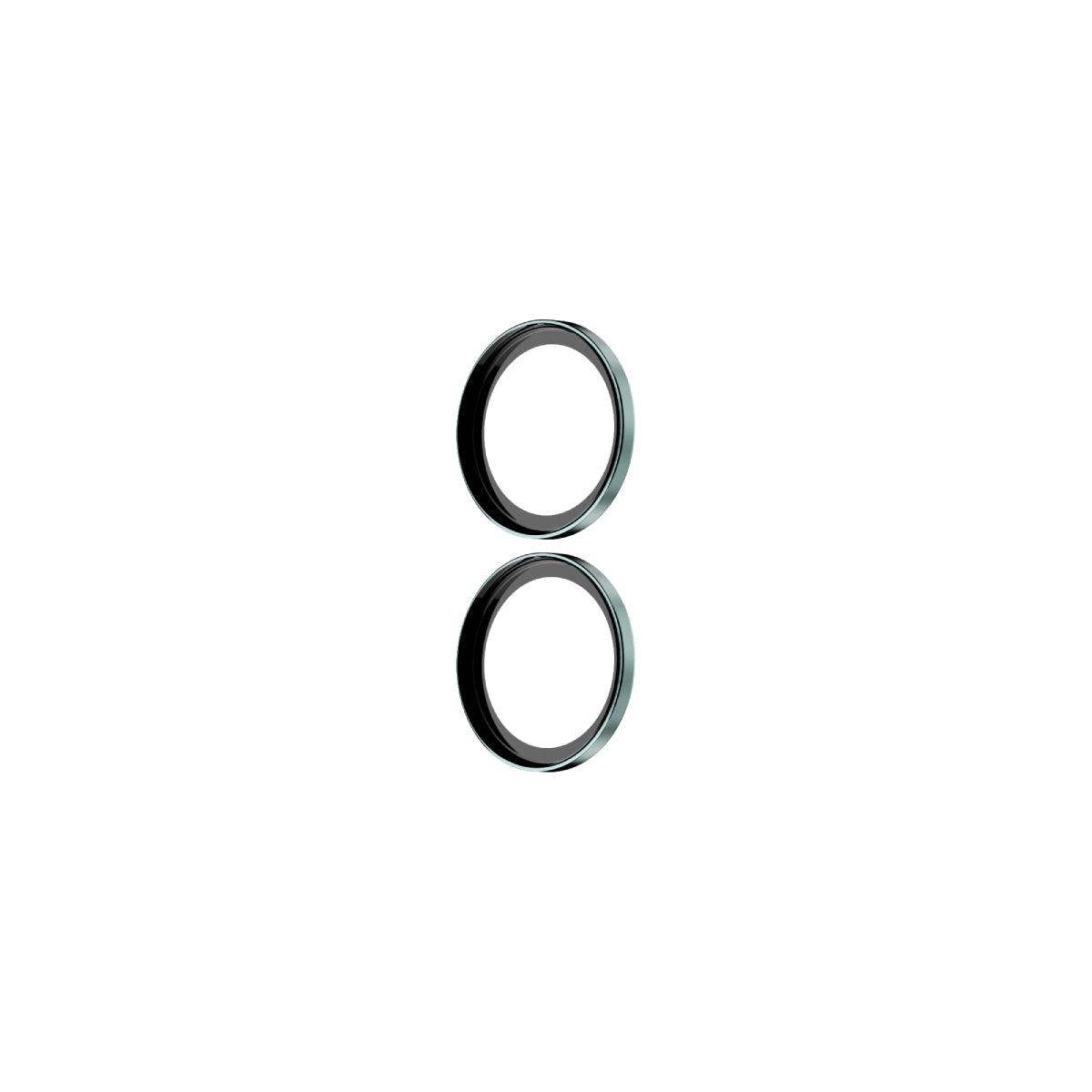 OptiRings - Apple iPhone 16, iPhone 16 Plus Camera Lens Protector - Green, Right Angled View of the Camera Lens Protector Itself