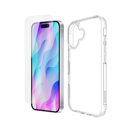 DUAL DEFENCE+ | iPhone 16 - Clear Case & Screen Protector Bundle