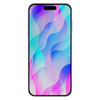 OptiGuard Eco Glass Privacy - Apple iPhone 16, iPhone 15 Screen Protector - Privacy Black, Front View with Screen Protector applied on the Display of the Phone