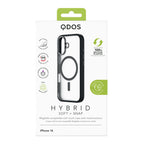 Hybrid Soft  + Snap - Apple iPhone 16 Case MagSafe Compatible - Clear Black, showcasing product packaging in white