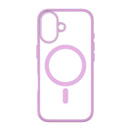 Hybrid Soft  + Snap - Apple iPhone 16 Case MagSafe Compatible - Clear Pink, Rear View Frosted  Back Without Phone
