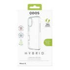 Hybrid - Apple iPhone 16 Case - Clear, showcasing product packaging in white