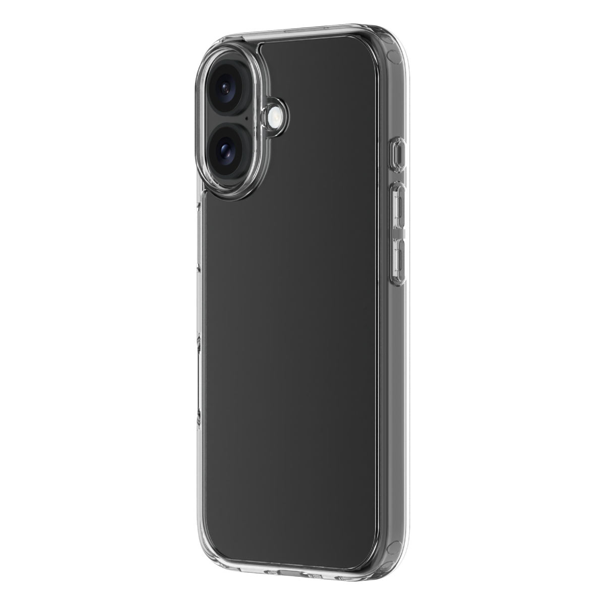 Hybrid - Apple iPhone 16 Case - Clear, Angled View with Phone