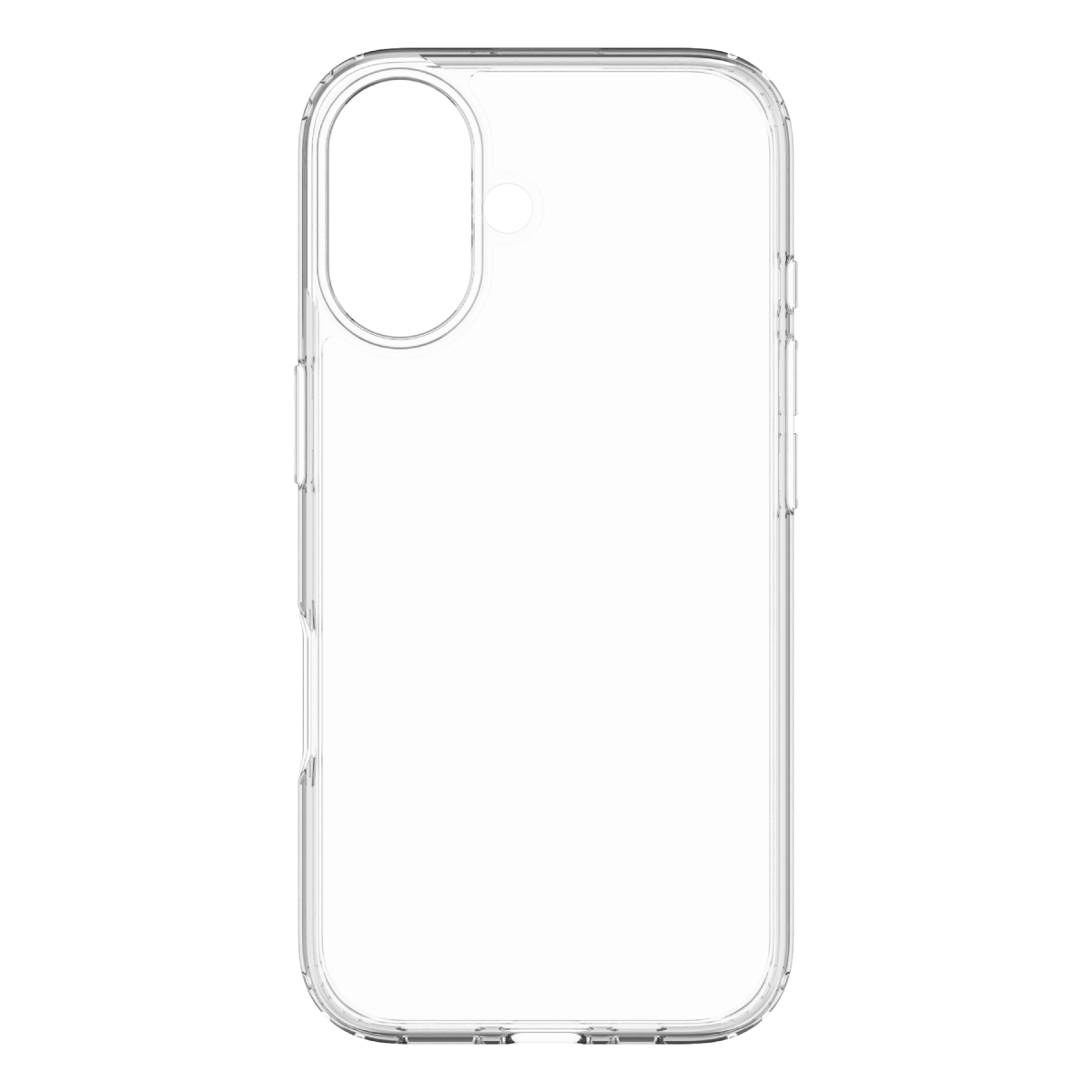 Hybrid - Apple iPhone 16 Case - Clear, Rear View Transparent Back without Phone