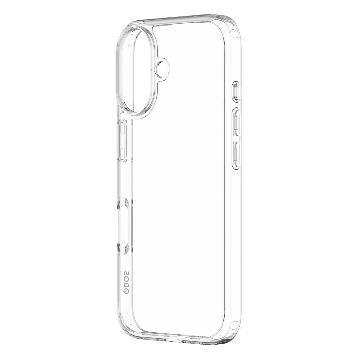 Hybrid - Apple iPhone 16 Case - Clear, Angled View Transparent Back Without Phone