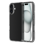 Hybrid - Apple iPhone 16 Case - Clear, Side and Back View with Screen Display