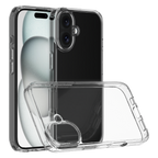 Hybrid - Apple iPhone 16 Case - Clear, Side and Back View with Screen Display