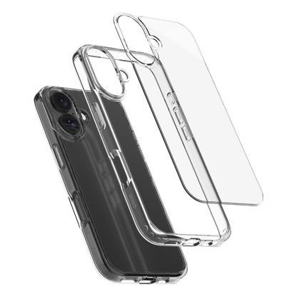 Hybrid - Apple iPhone 16 Case - Clear, showcasing case built materials