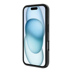 Touch Pure + Snap - Apple iPhone 16 Case MagSafe Compatible - Black, Angled Front View with Screen Display