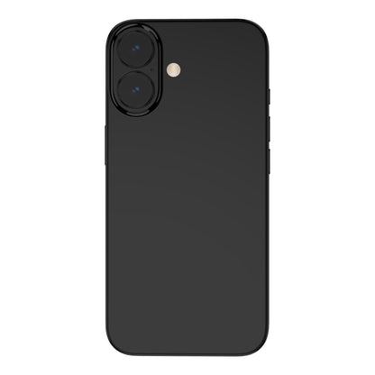 OptiRings - Apple iPhone 16, iPhone 16 Plus Camera Lens Protector - Black, Front View of Camera Lens Protector applied to the Phone