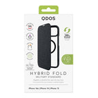 (GRS) Hybrid Fold | MIL STD - iPhone 17e | iPhone 16e | iPhone 14 | iPhone 13 Folio Case Magsafe Compatible - Clear