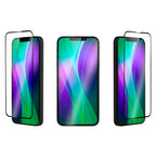 OptiGuard Eco Glass Plus - iPhone 16e | iPhone 14 | iPhone 13 | iPhone 13 Pro Screen Protector - Clear / Black Frame