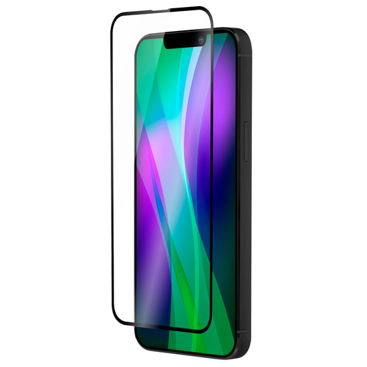 OptiGuard Eco Glass Plus - iPhone 16e / iPhone 14 / iPhone 13 / iPhone 13 Pro Screen Protector - Clear / Black Frame
