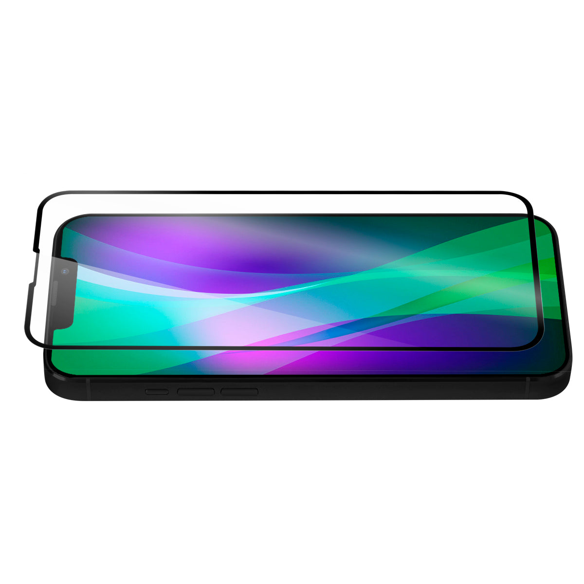 OptiGuard Eco Glass Plus - iPhone 16e | iPhone 14 | iPhone 13 | iPhone 13 Pro Screen Protector - Clear / Black Frame