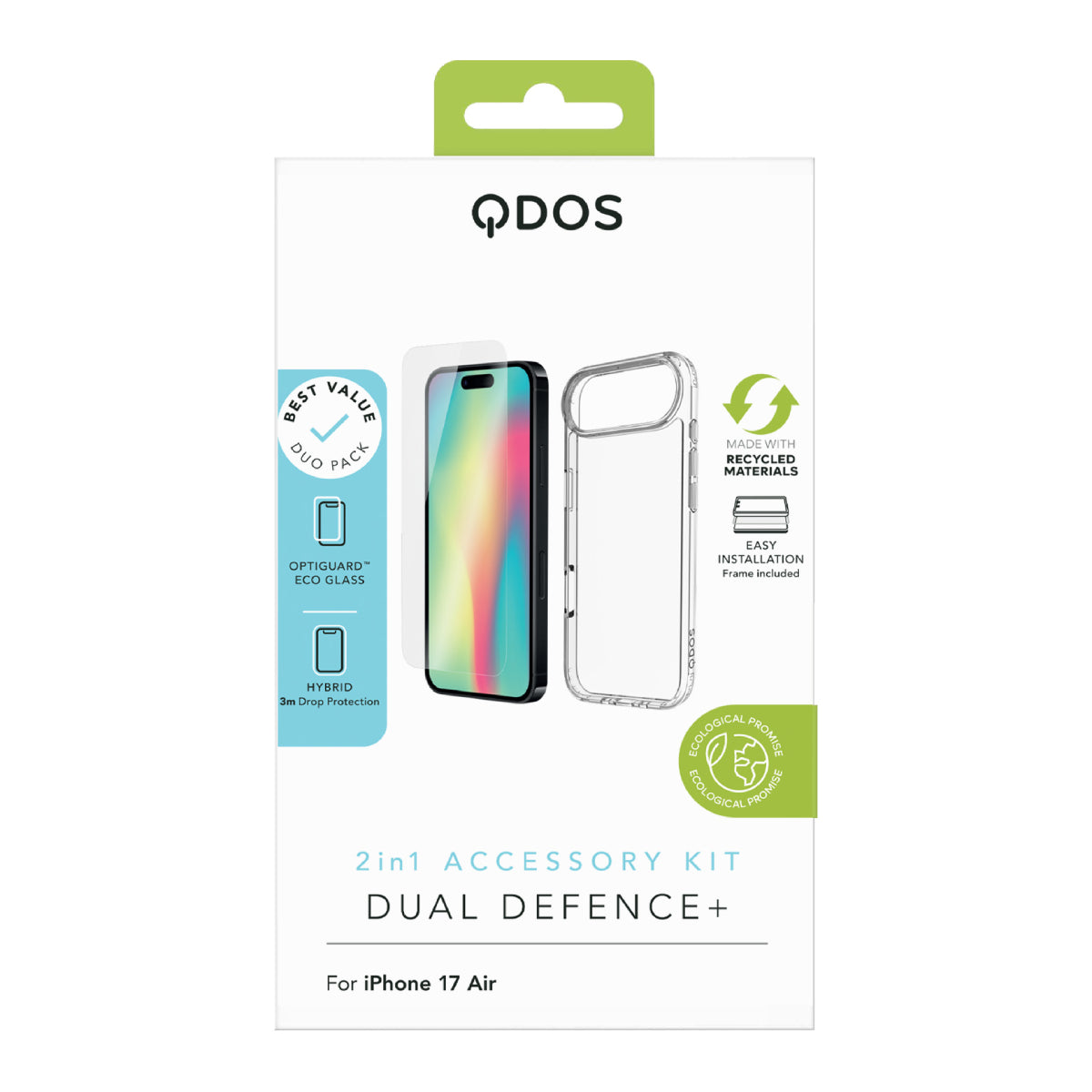 DUAL DEFENCE+ | iPhone Air - Clear Case & Screen Protector Bundle