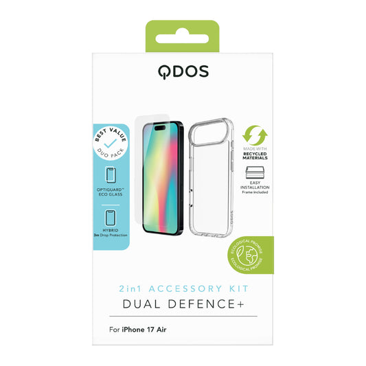 DUAL DEFENCE+ | iPhone Air - Clear Case & Screen Protector Bundle