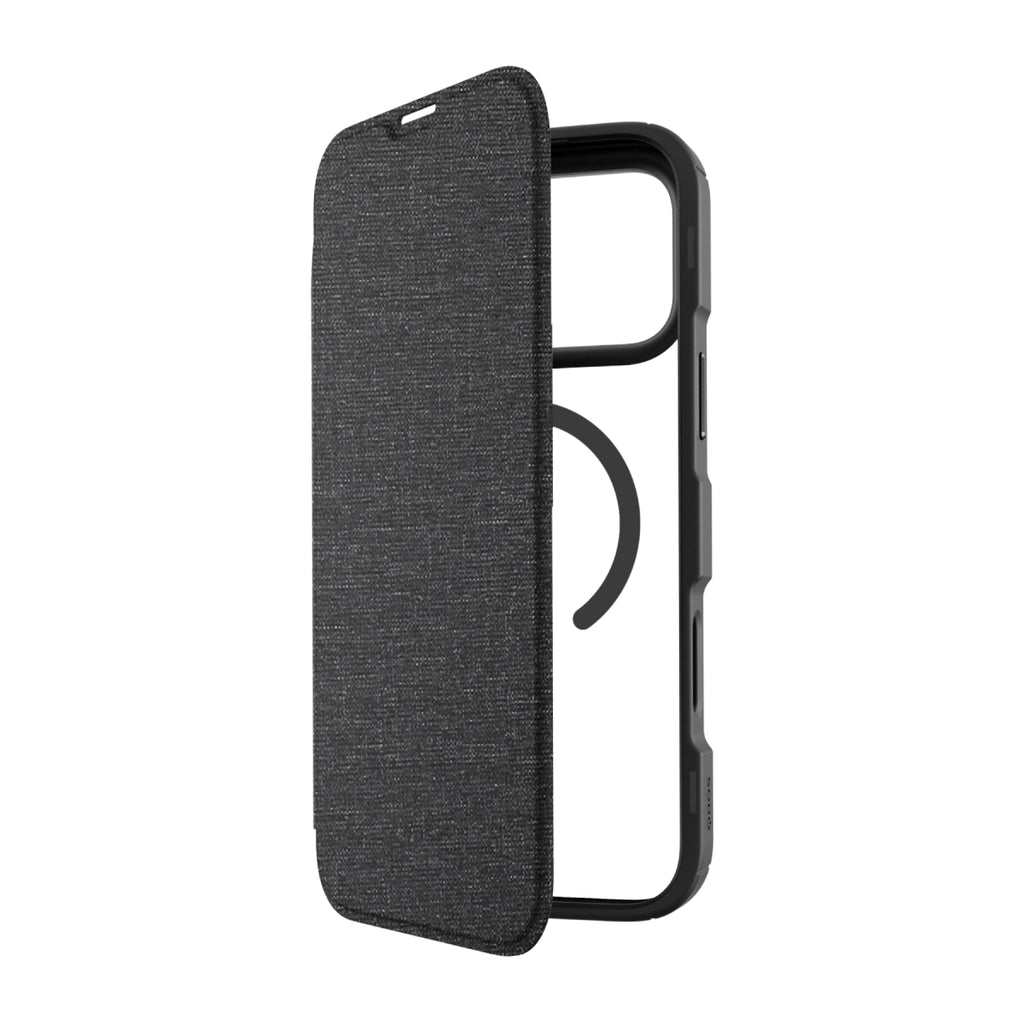 Hybrid Fold | MIL STD - iPhone 18 Pro Max | 17 Pro Max Folio Case Magsafe Compatible - Clear