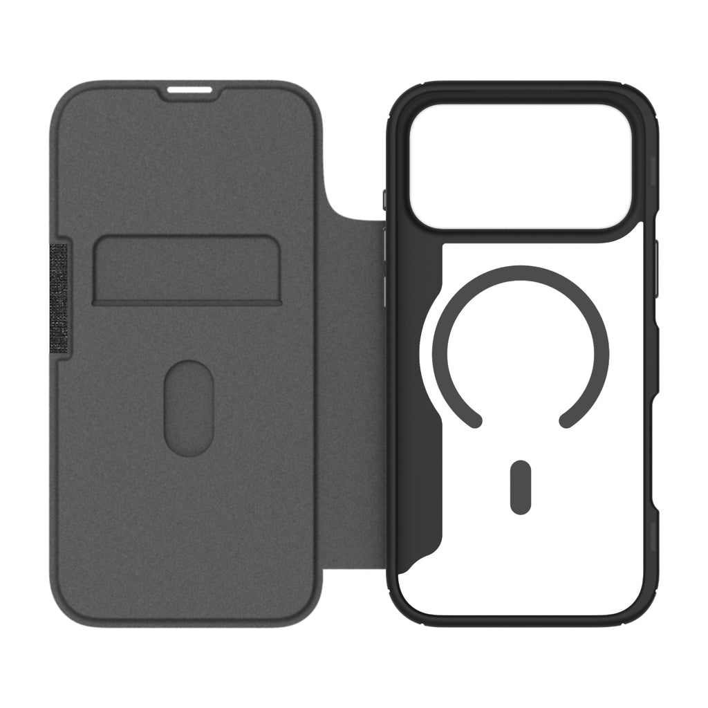 Hybrid Fold | MIL STD - iPhone 18 Pro Max | 17 Pro Max Folio Case Magsafe Compatible - Clear