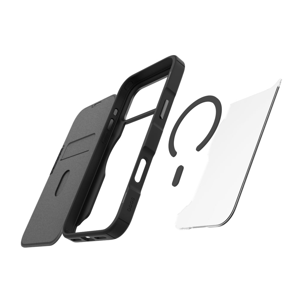 Hybrid Fold | MIL STD - iPhone 18 Pro Max | 17 Pro Max Folio Case Magsafe Compatible - Clear