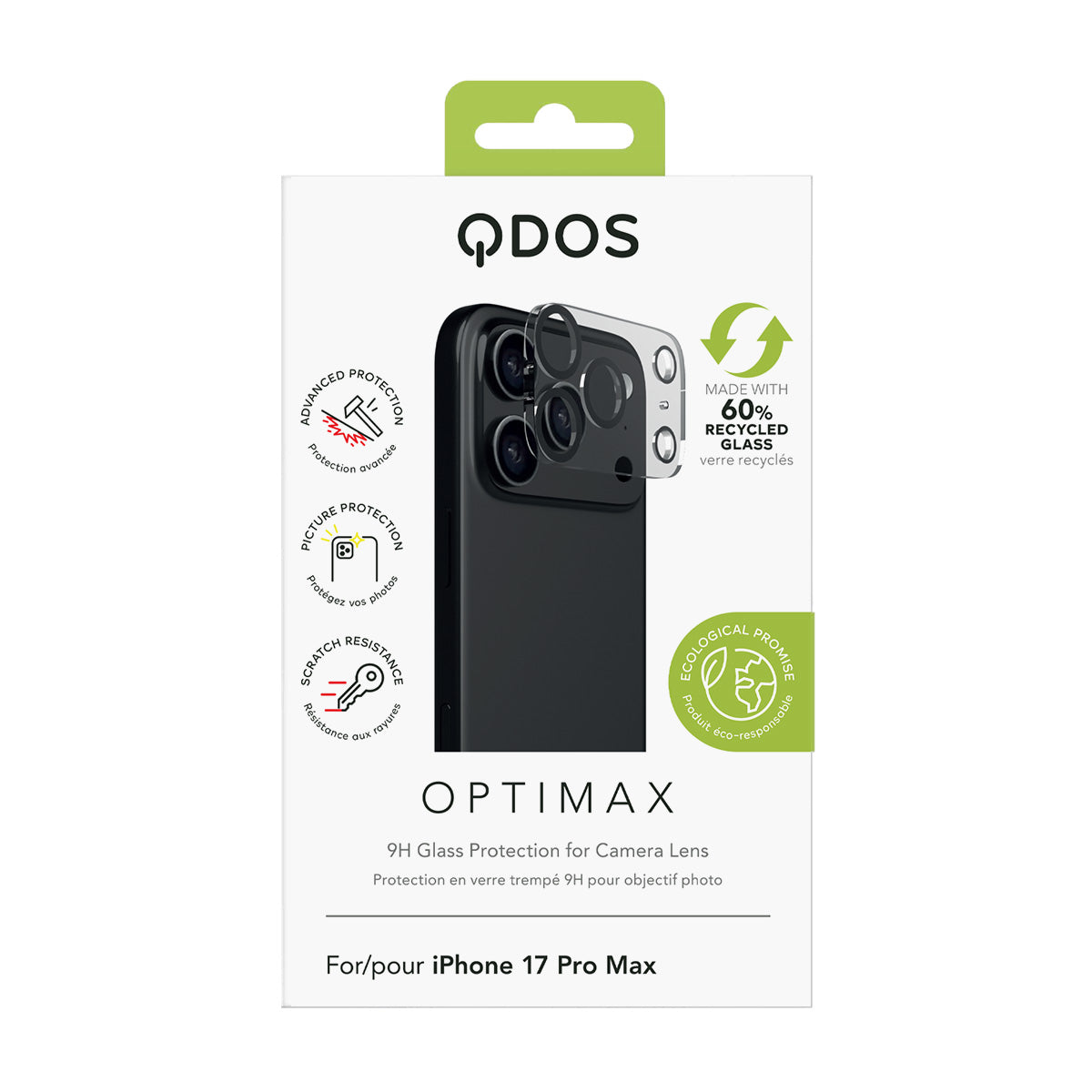 OptiMax - iPhone 17 Pro Max Camera Lens Protector - Black