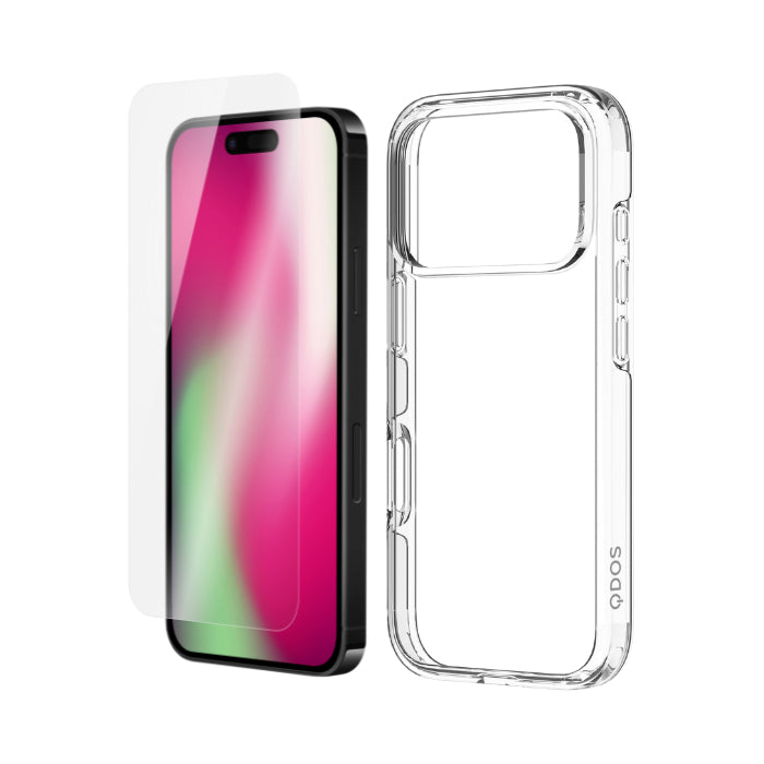 DUAL DEFENCE+ | iPhone 18 Pro / 17 Pro - Clear Case & Screen Protector Bundle