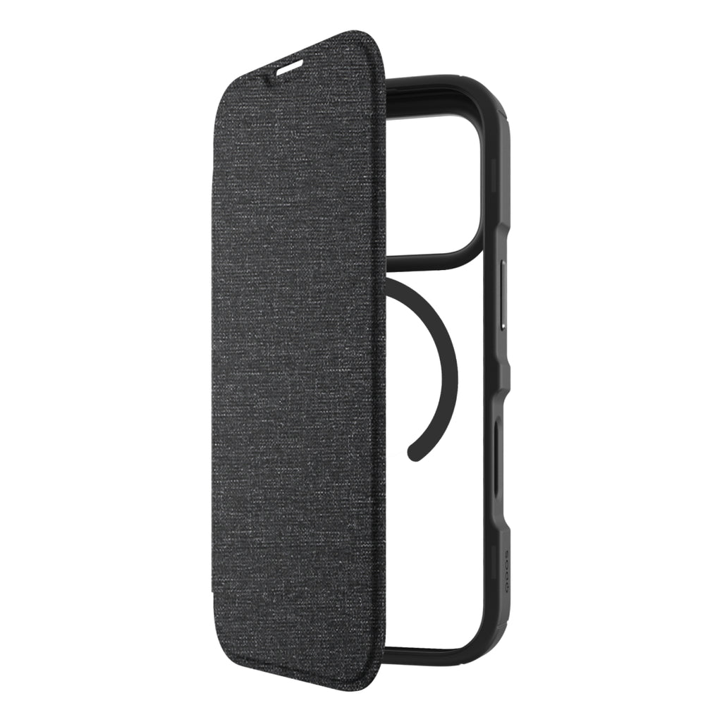 Hybrid Fold | MIL STD - iPhone 18 Pro / 17 Pro Folio Case Magsafe Compatible - Clear