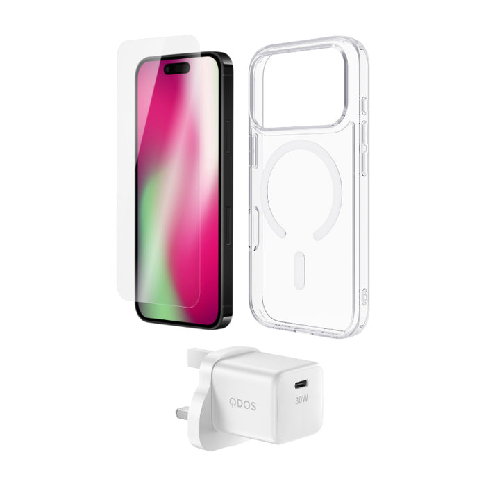 PROTECT & POWER PACK (UK Plug) | iPhone 17 Pro - 3-in-1 Accessory Kit