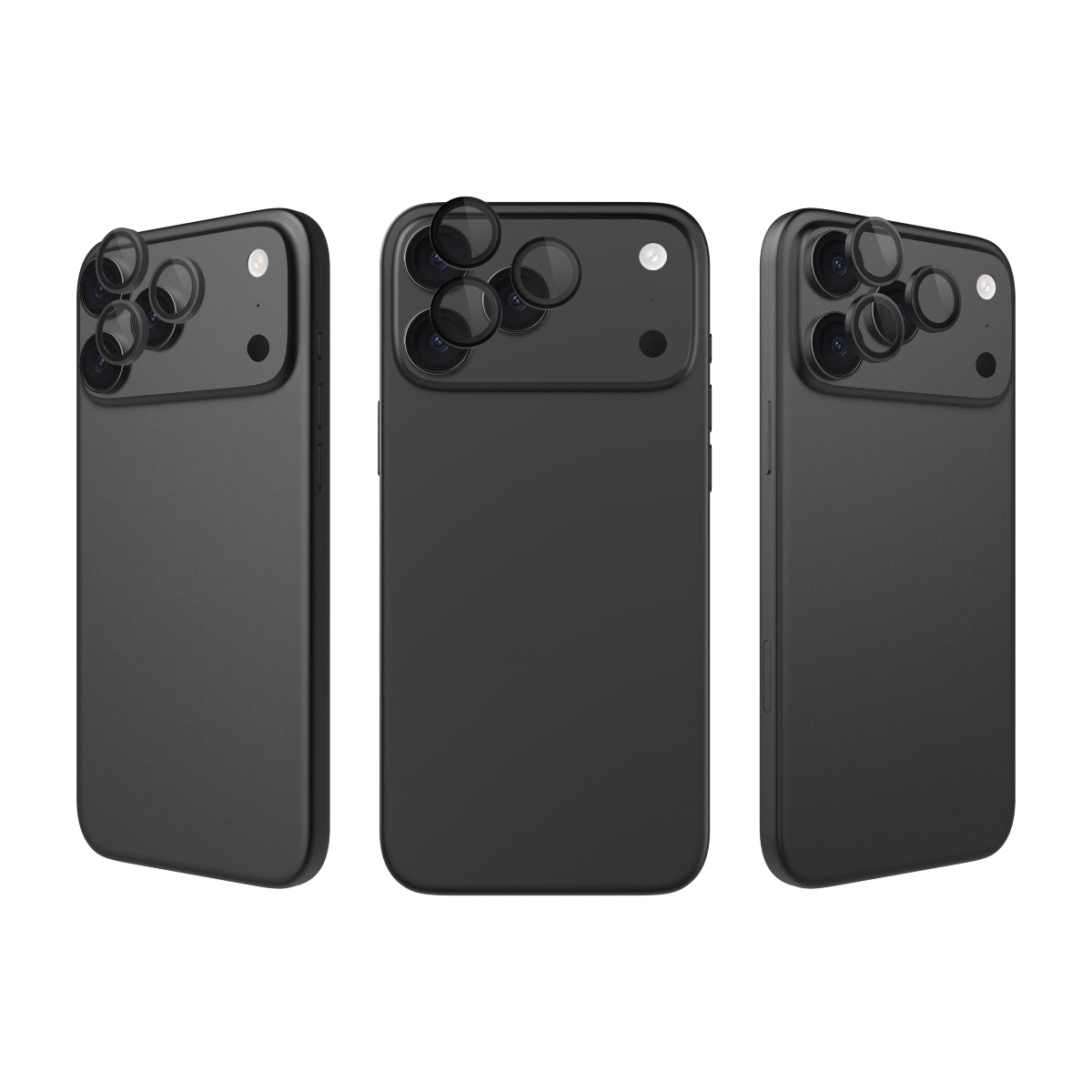 OptiRings - iPhone 17 Pro | iPhone 17 Pro Max Camera Lens Protector - Black