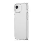 Clear phone case on a white background