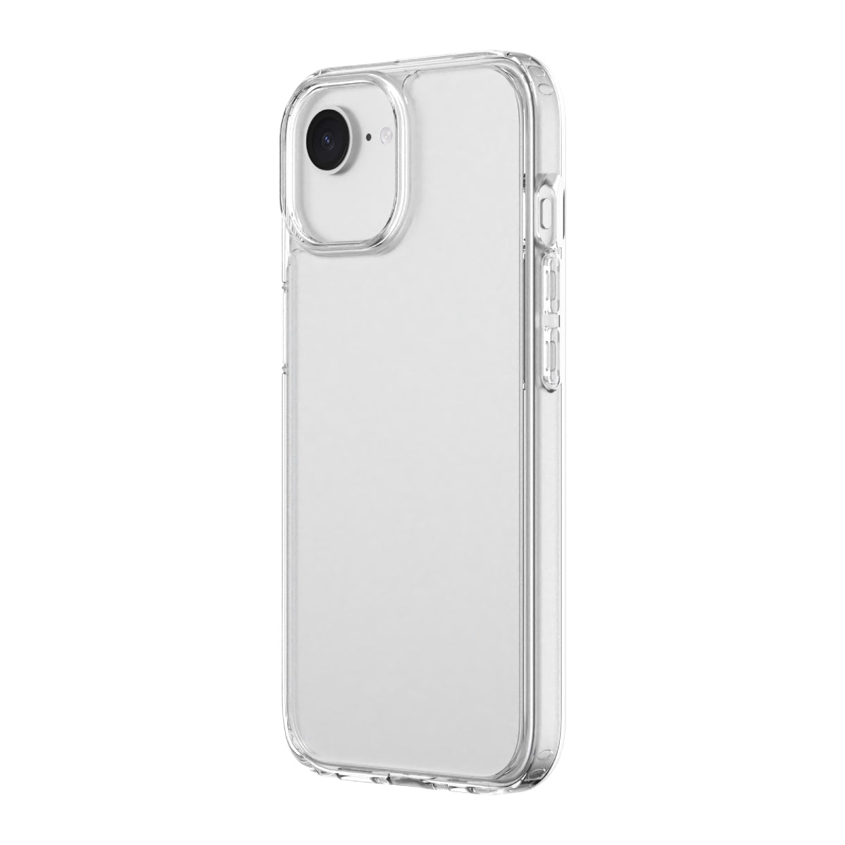 Clear phone case on a white background