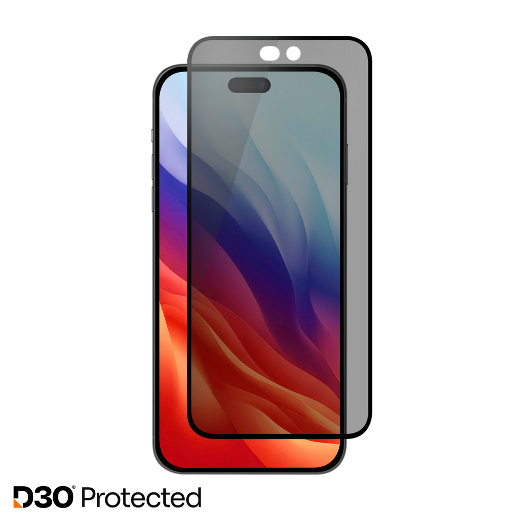 OptiGuard ECO Glass Max PRIVACY with D3O Impact Additives protection - iPhone 18 Pro Max | 17 Pro Max - Privacy Black