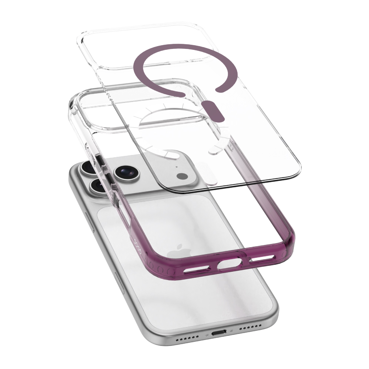 Hybrid Snap Ombre (Colour) - iPhone 18 Pro Max | 17 Pro Max Case - Burgundy