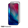 OptiGuard ECO Glass Max PRIVACY with D3O Impact Additives protection - iPhone 18 Pro | 17 Pro - Privacy Black