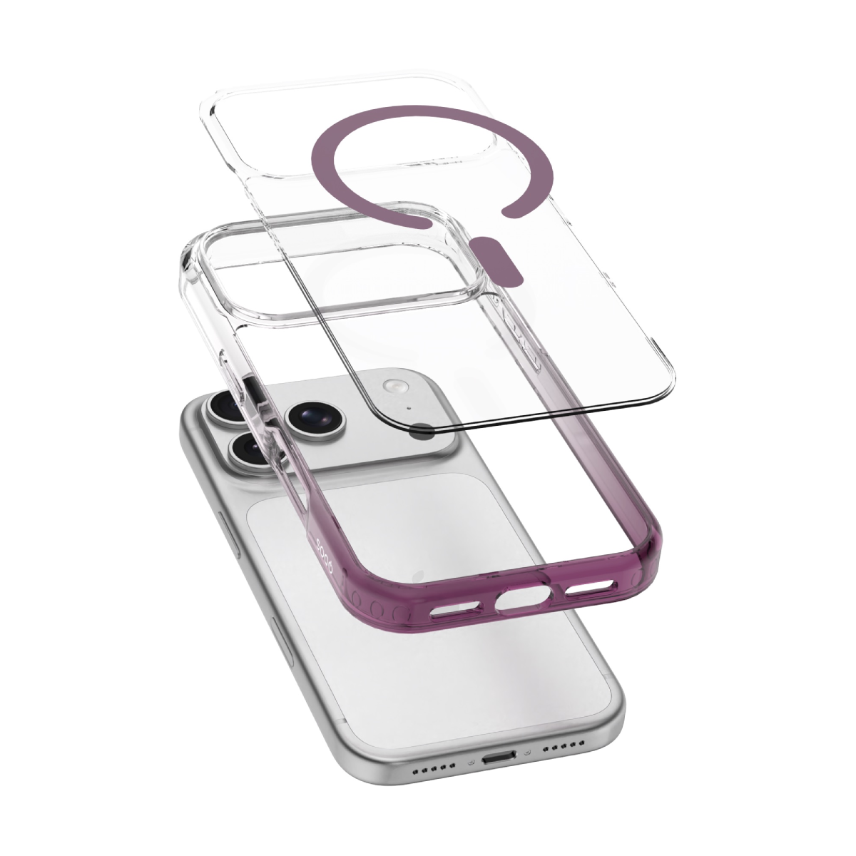 Hybrid Snap Ombre (Colour) - iPhone 18 Pro | 17 Pro Case - Burgundy