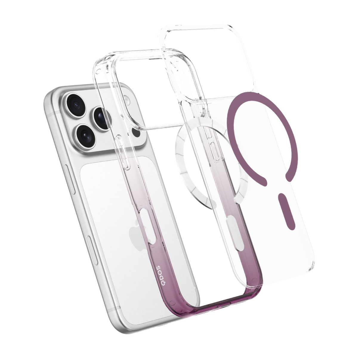 Hybrid Snap Ombre (Colour) - iPhone 18 Pro | 17 Pro Case - Burgundy